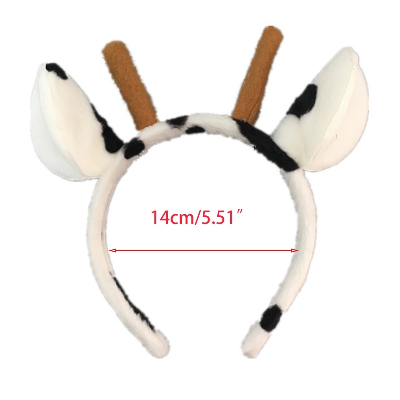 Cài Tóc Hình Sừng Bò Sữa Hoạt Hình Vui Nhộn Dành Cho Trẻ Em Và Người Lớn