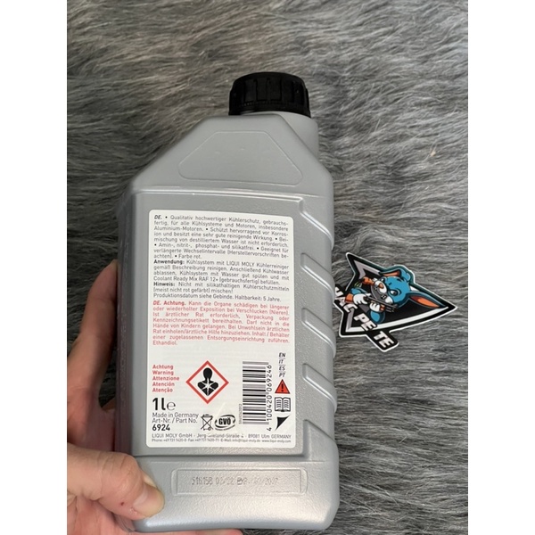 Nước làm mát Liqui Moly loại pha sẵn RAF12+( 1L) sử dụng mọi loại xe có két nước