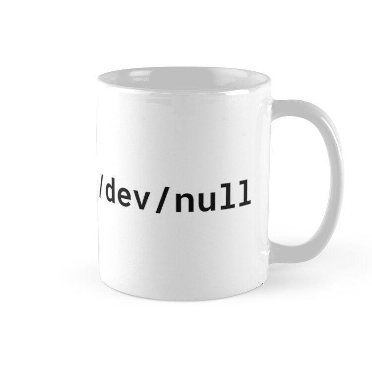 Cốc sứ in hình - Dev Null Funny Design For Geeks Black Text - MS 3128