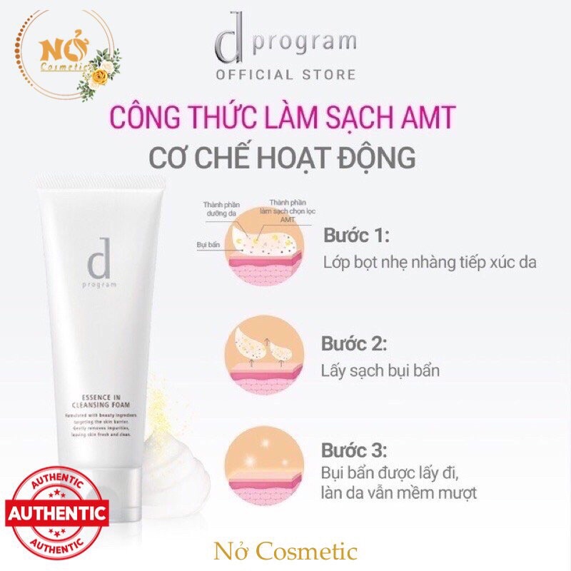 Sữa Rửa Mặt Tạo Bọt dưỡng da  Giảm Mụn Hiệu Quả_Dprogram Essence In Cleansing Foam 120g