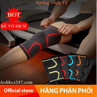 Bó Gối Đàn Hồi Co Giãn 4 Chiều, Bảo Vệ Đầu Gối Thể Thao Cao Cấp Aolikes 7718