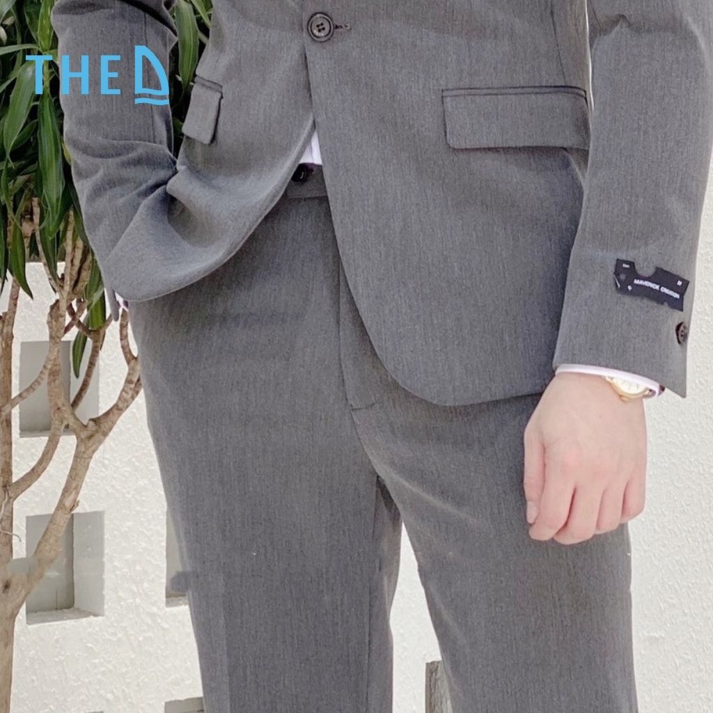 Quần Âu Nam The D Thiết Kế Trơn Màu Tối Giản, Chất Vải Mềm Mịn Tạo Cảm Giác Thoải Mái QV 235