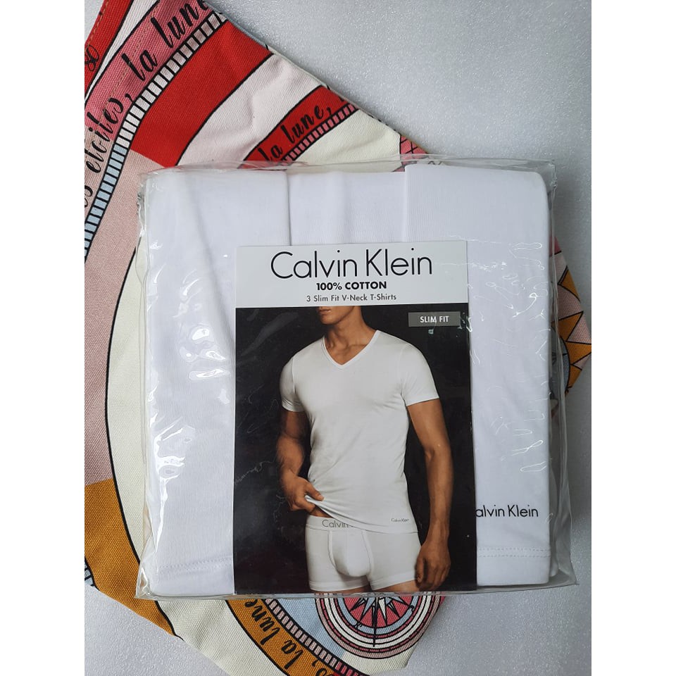 SET 3 ÁO THUN CỔ TIM NAM CK CALVIN KLEIN SIZE XL