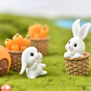 Tượng thỏ mini trang trí vườn nhà