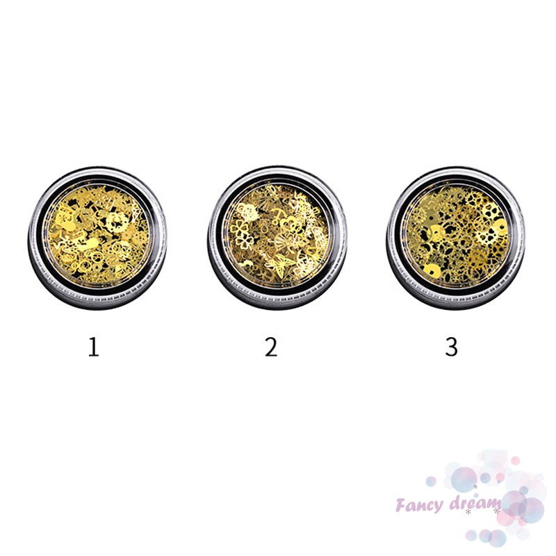 ✓FD Nail Art Decoration Sticker DIY Manicure Accessories Christmas Gold Sequins for Women