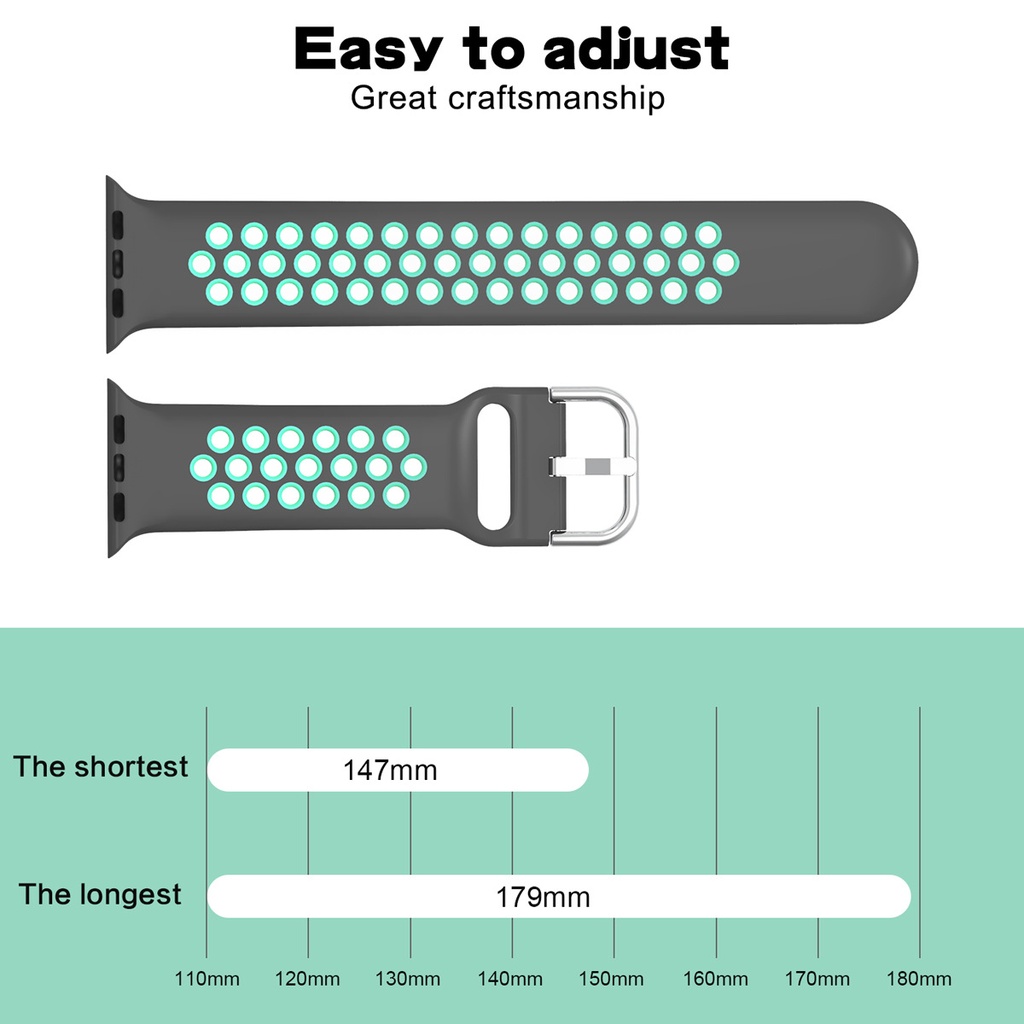 For Apple Watch Strap series 6 5 4 3Nike two-color silicone 38/40/42/44mmiwatch  strap