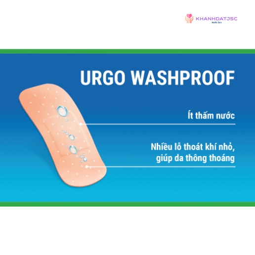 Băng cá nhân URGO Washproof cho người hay tiếp xúc với nước