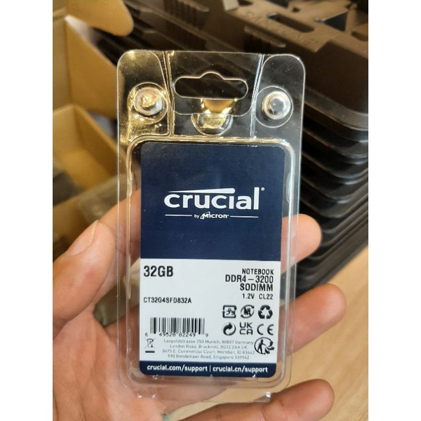 RAM Laptop DDR4 Crucial 3200Mhz - 32GB - Bảo hành 36 tháng