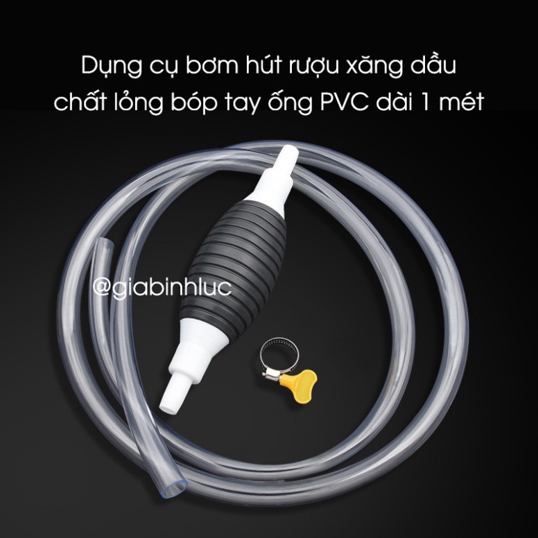 Dụng Cụ Bơm Hút Rượu Xăng Dầu Chất Lỏng Bóp TayFREESHIPỐng Hút Xăng Dầu Chất Lỏng Bóp Tay Mẫu Mới