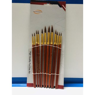 BỘ CỌ VẼ 12 CÂY ĐẦU NHỌN/OVAL