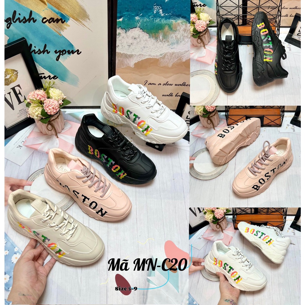 GIÀY THỂ THAO SNEAKER NỮ, GIÀY GC BOSTON TĂNG CHIỀU CAO MN-C20