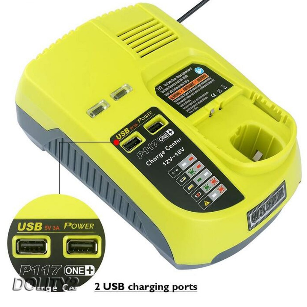 Bộ Sạc Pin Hóa Học P117 12V-18V MAX Dành Cho Ryobi ONE + P117