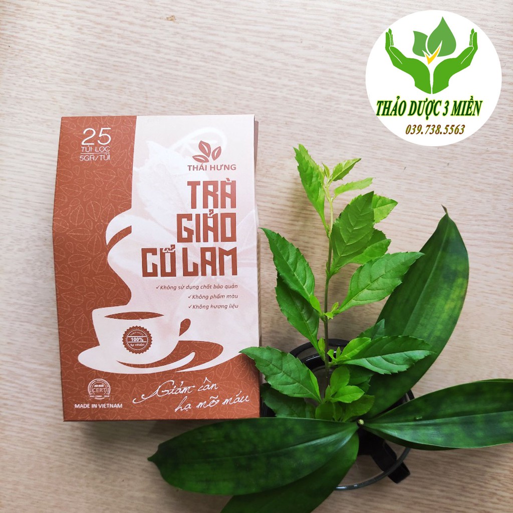 Trà thảo dược giảo cổ lam giảm cân hạ mỡ máu ngăn ngừa tai biến gói 25 túi lọc 5gr hàng chính hãng sale kịch sàn | BigBuy360 - bigbuy360.vn