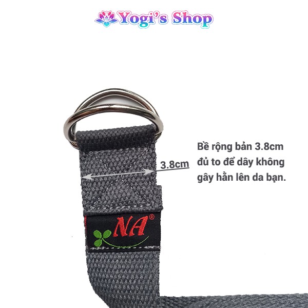 Dây Đai Tập Yoga Cotton Dài 2.9m, Bản 3.8cm, Dày 2mm, Nhiều Màu Lựa Chọn