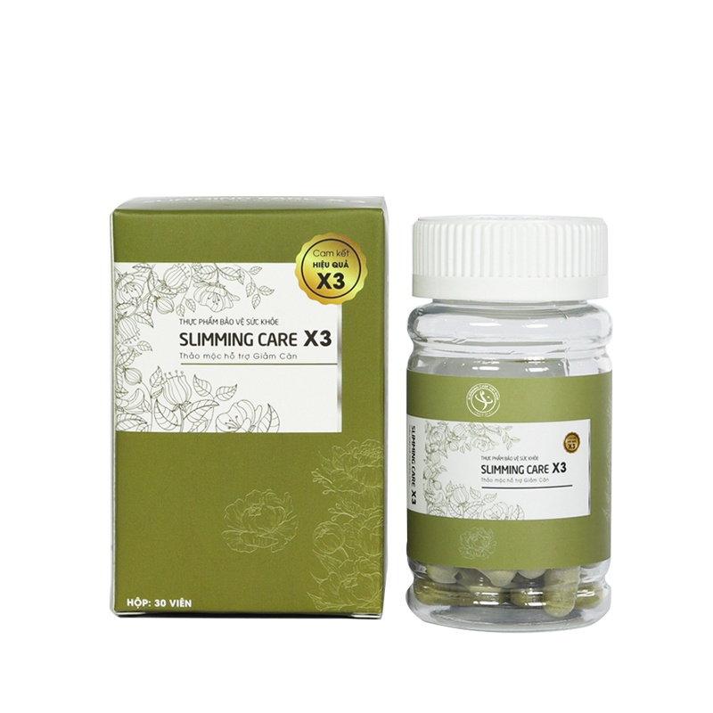 Viên Uống Giảm Cân Slimming Care X3 Viên Uống Thảo Mộc Hỗ Trợ Giảm Béo Tặng Detox Rau Xanh