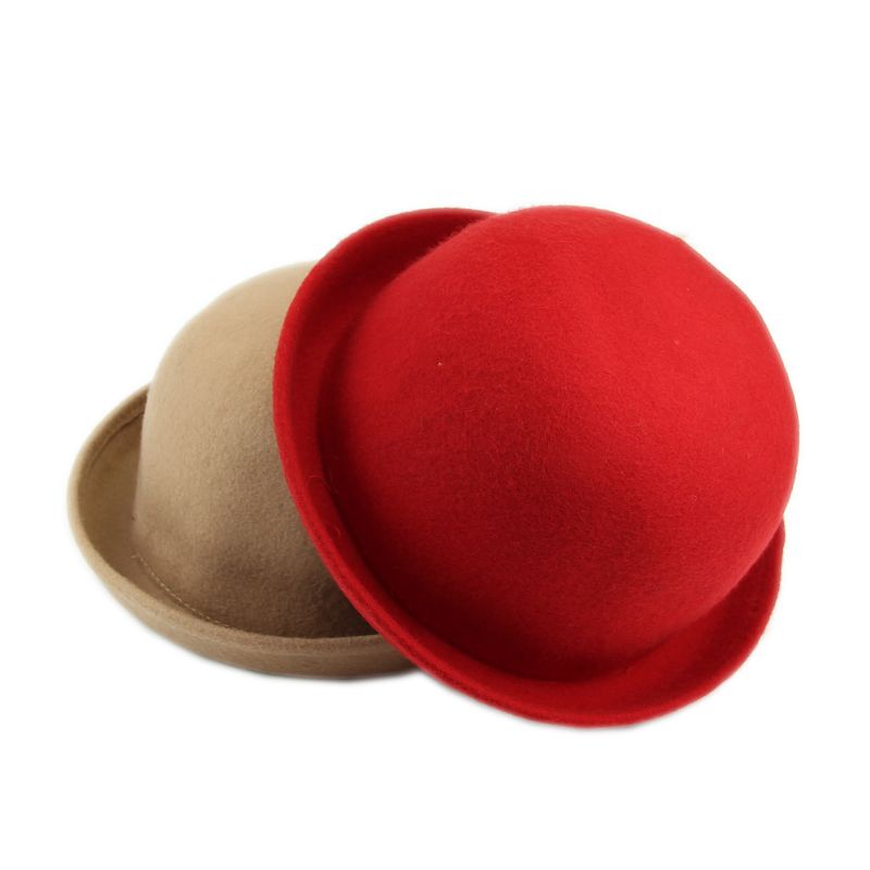 Mũ Bowler Derby Bằng Len Phong Cách Vintage Cho Nam Và Nữ