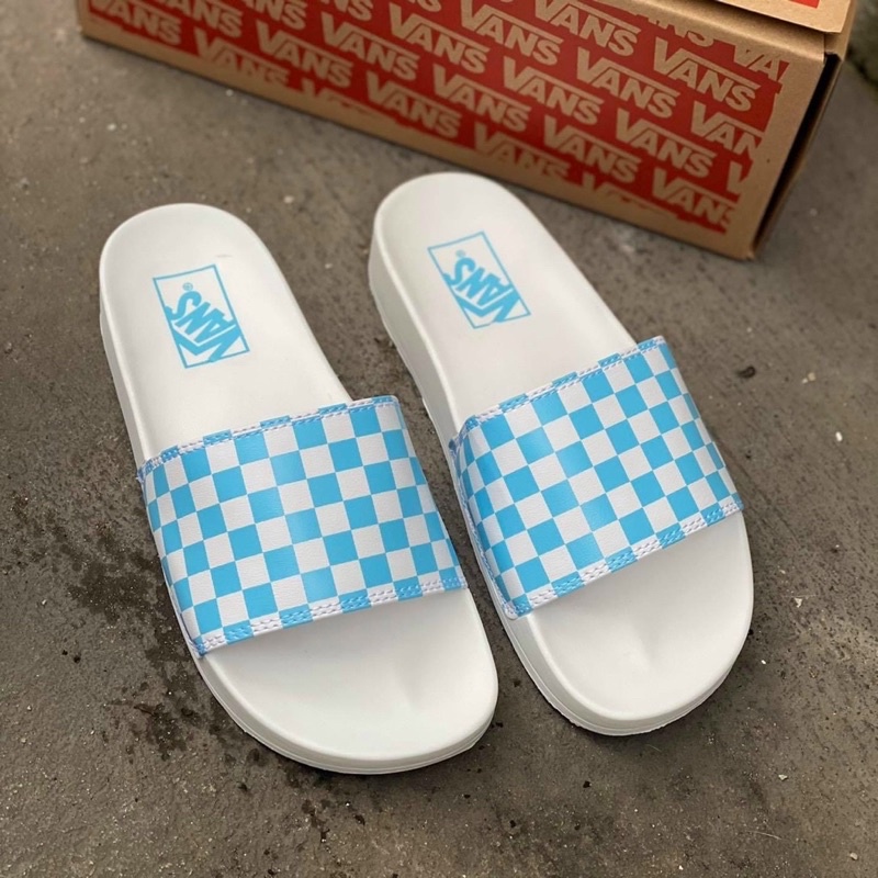 Dép Vans màu Hồng, Đen, Xanh, Tím quai ngang nam nữ bền đẹp, không thấm nước.[ Fullbox - được kiểm hàng ]
