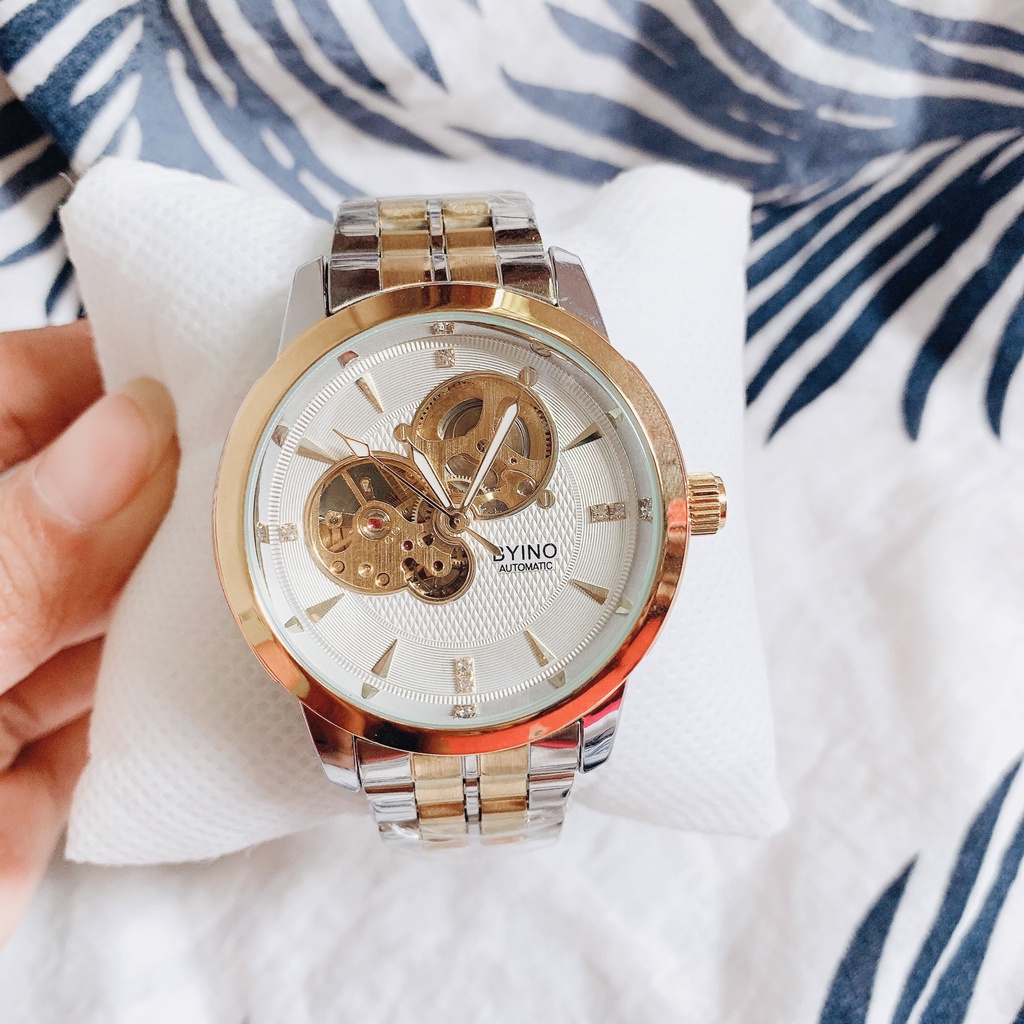 Đồng hồ cơ nam BYINO Lộ máy💖FreeShip 💖Dây thép không gỉ, đồng hồ cơ lộ máy💖 Hàng chính hãng cao cấp, BH 6 tháng | BigBuy360 - bigbuy360.vn
