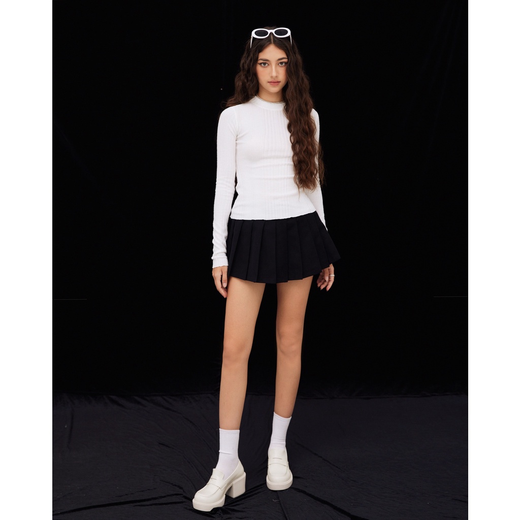 ITSCICICO - Chân váy tennis BECKA  đen xếp ly