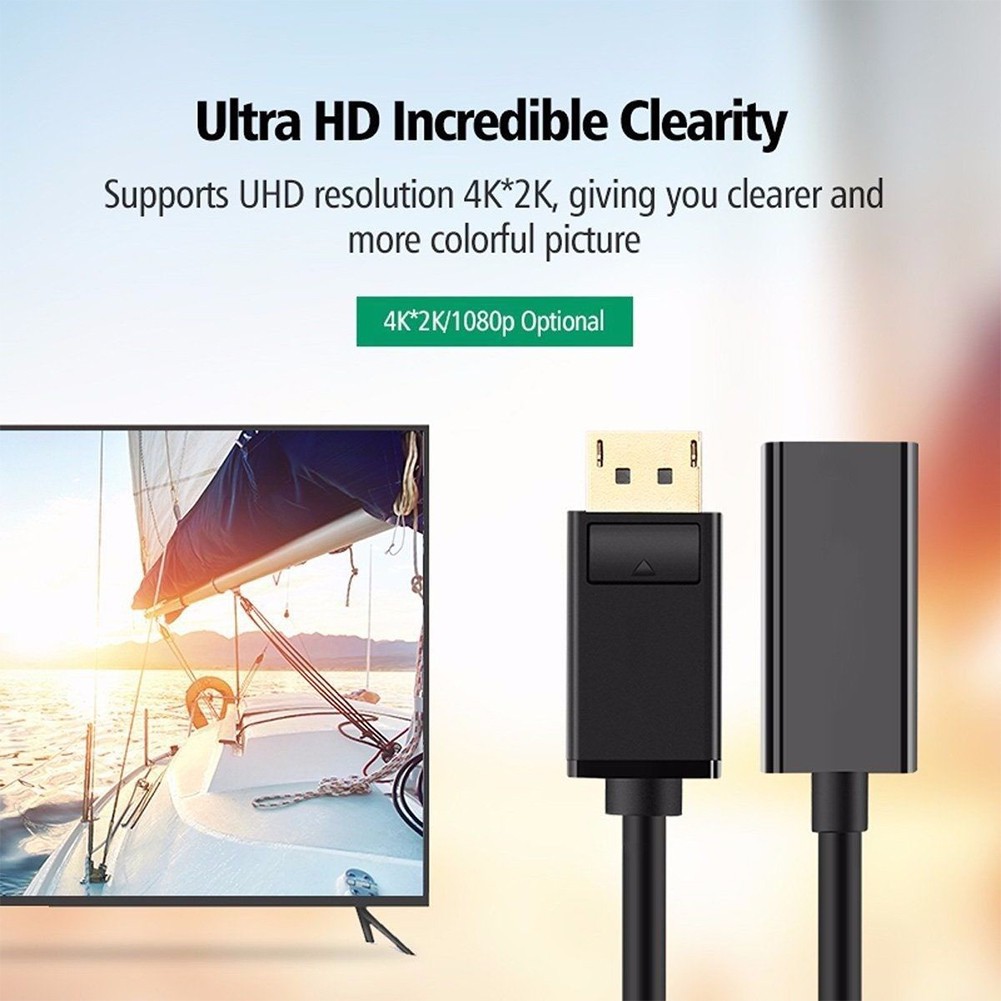 Giắc chuyển đổi qkhbest Display Port DP sang HDMI DP