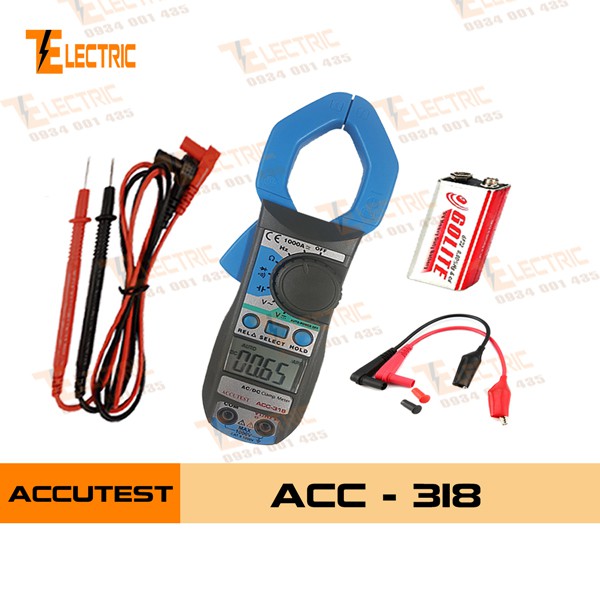 ACC - 318 Ampe Kìm Đo Điện Đo Dòng Điện AC/DC 1000A