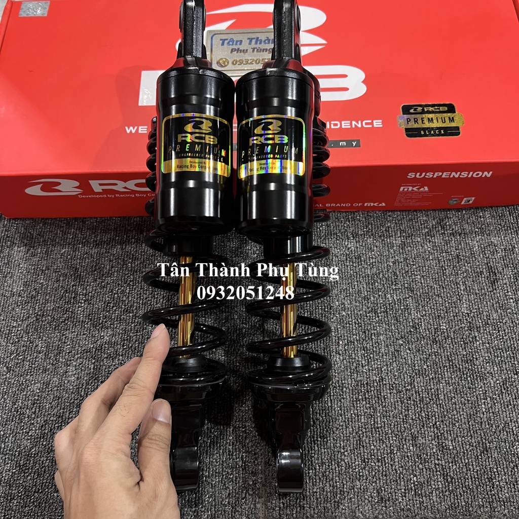 Phuộc RCB Wave, Dream, Future MB2 Đen ty vàng Bình dầu Chính hãng