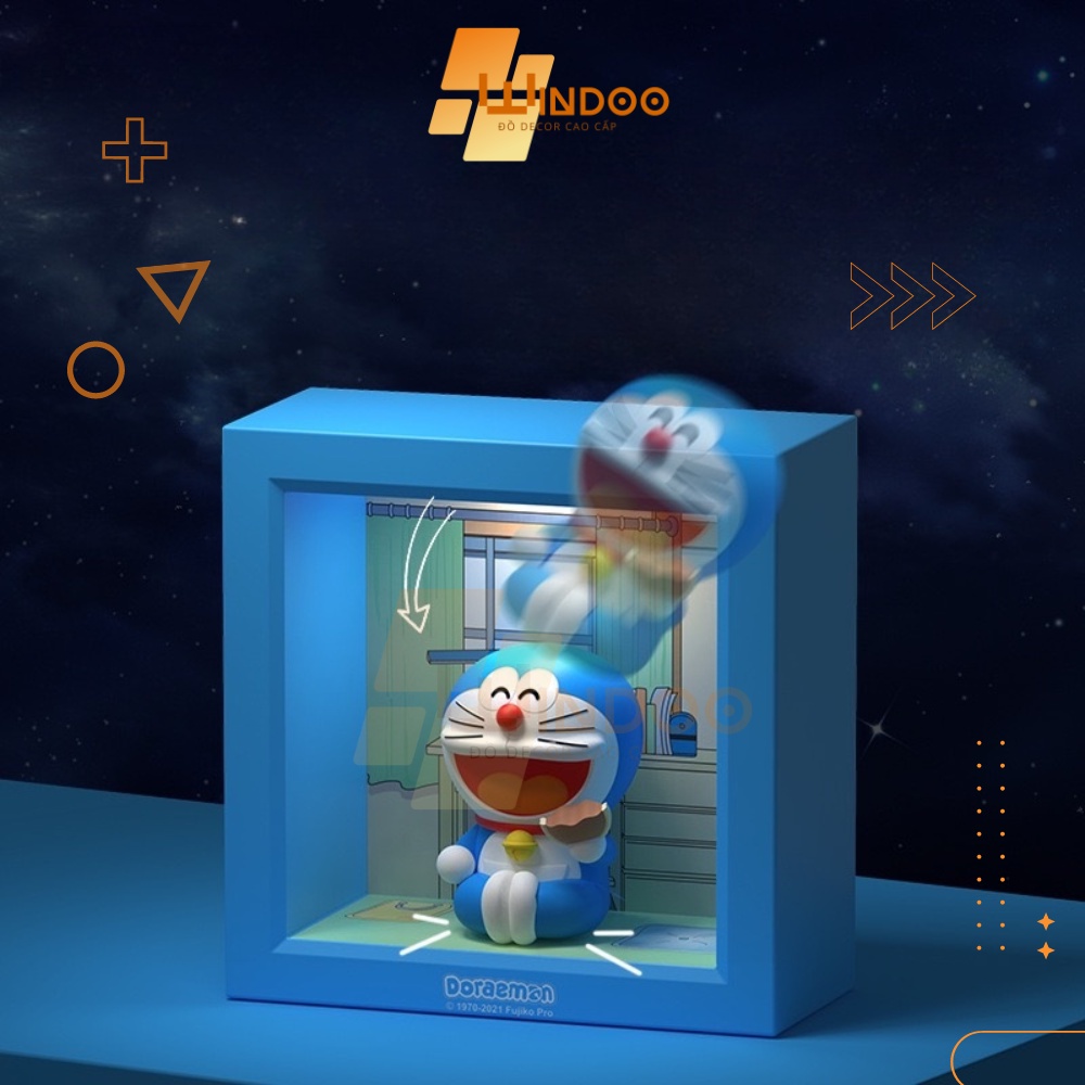 Đèn ngủ doraemon cảm biến thông minh pin sạc, đèn ngủ windoo decor trang trí phòng