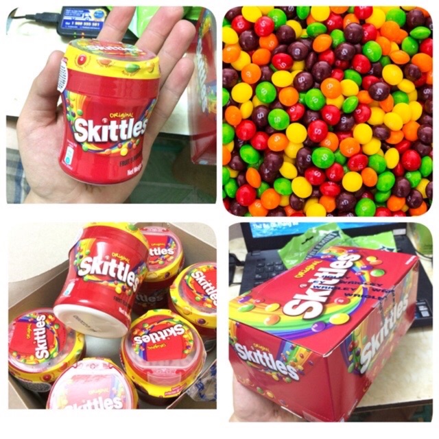 Kẹo trái cây skittles hũ