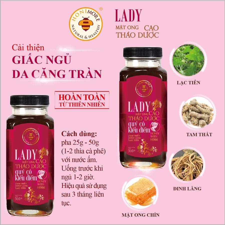 Combo Mật ong rừng cao thảo dược thượng hạng chuyên chăm sóc sức khoẻ cho nam và nữ Lady và Gentleman 310g