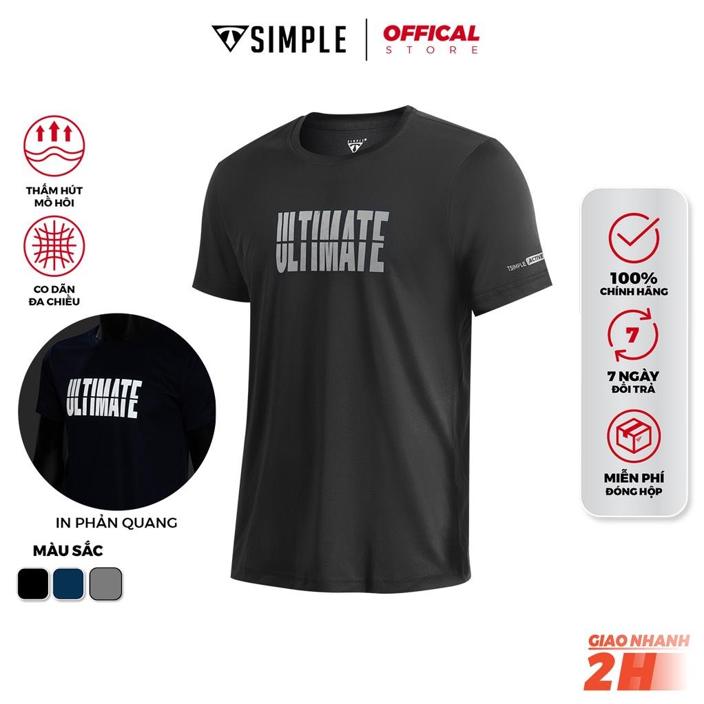 Áo Thể Thao Nam TSIMPLE cổ tròn tay ngắn tập gym vải thun lạnh thoáng mát co giãn chuẩn form MSSAHP5 ⚡