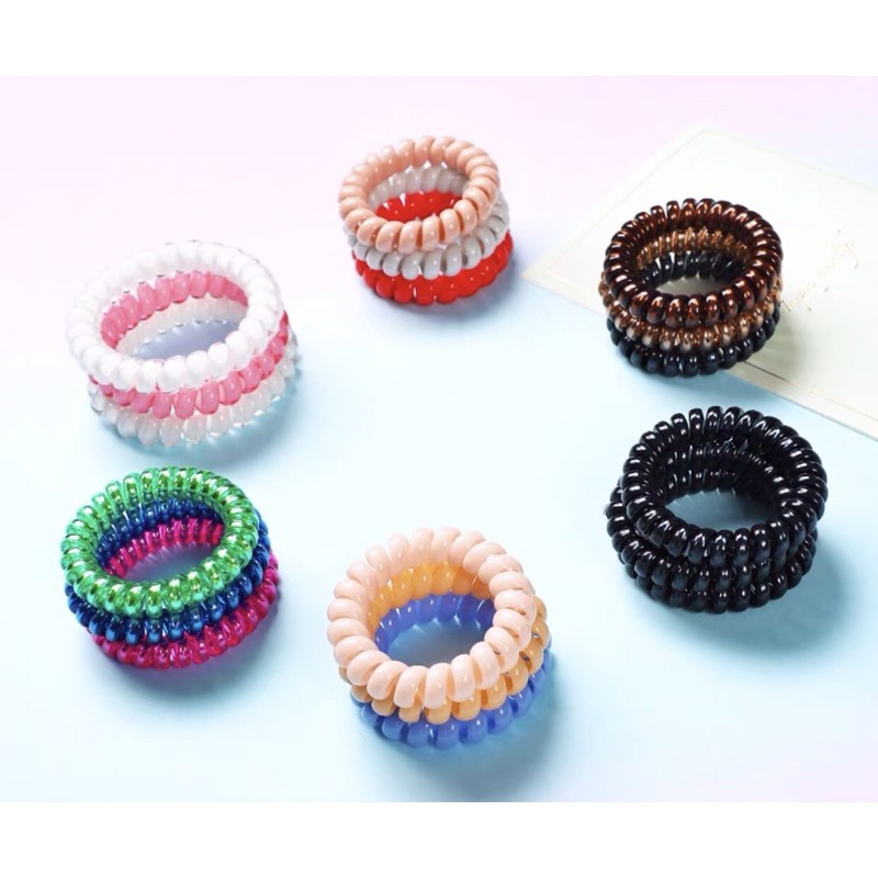 Combo 3 buộc tóc lò xo siêu bền phong cách Hàn