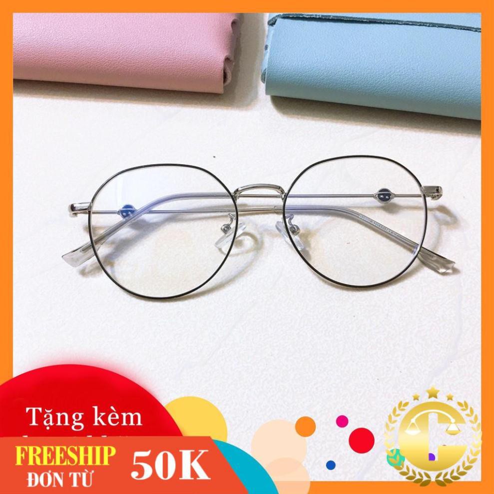 Gọng kính tròn 2990 -gọng kính giả cận thời trang nhận cắt mắt cận viễn loạn