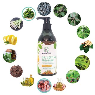 DẦU GỘI THẢO DƯỢC CHỐNG GÃY RỤNG TÓC, SẠCH GẦU, GIẢM CHẺ NGỌN, KÍCH THÍCH MỌC TÓC MOMCARE