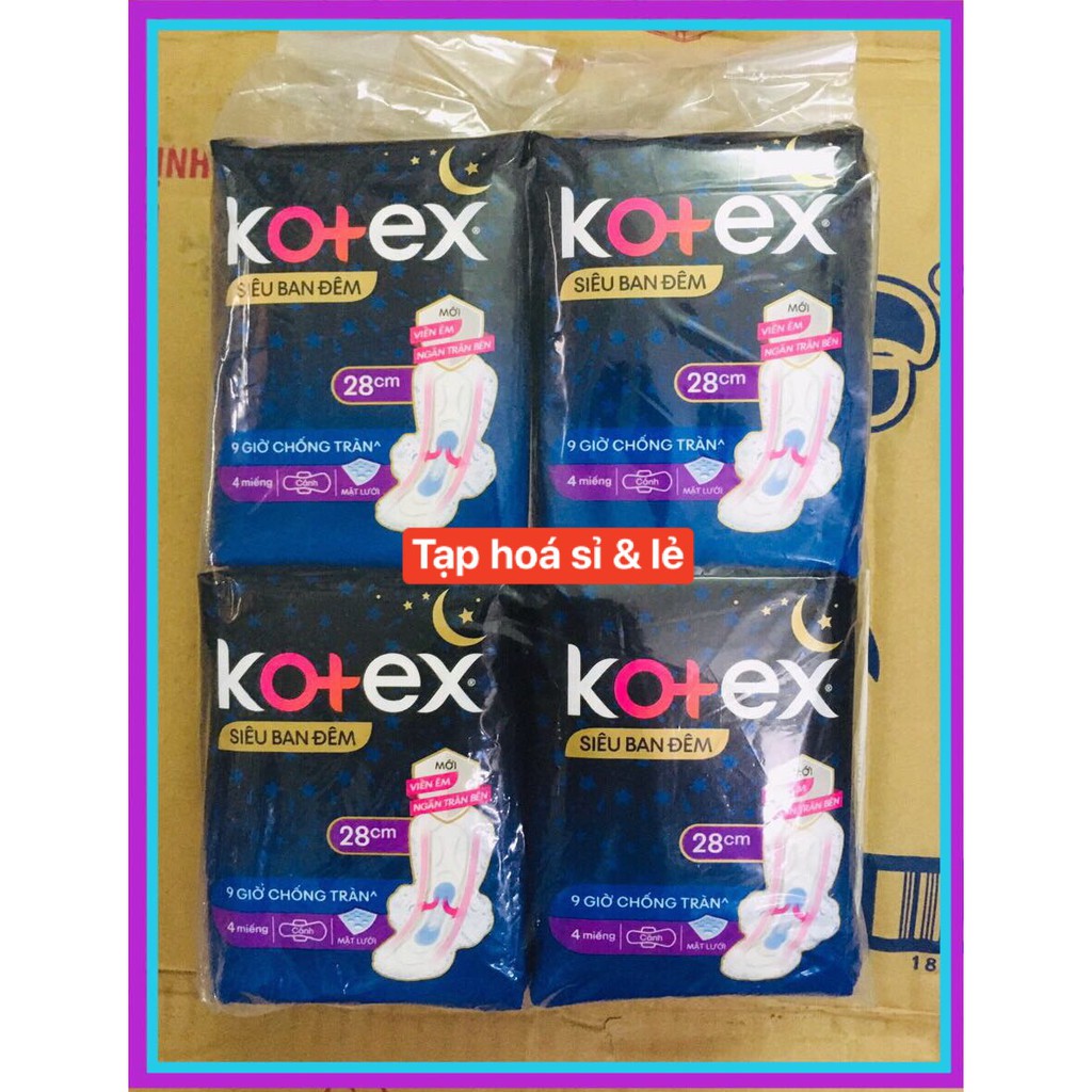 8 Gói Kotex ban đêm 28cm 4mieng