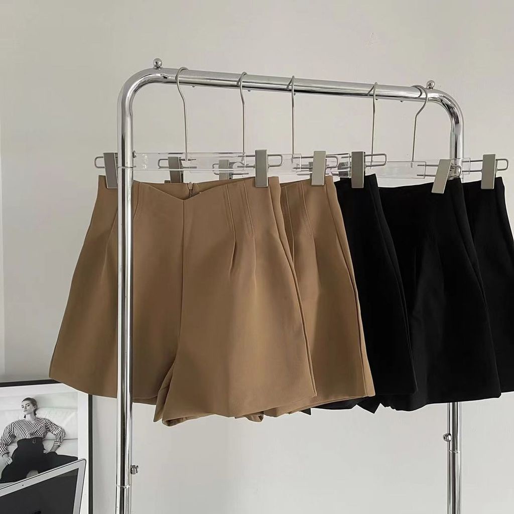 Quần ngắn ống rộng Lưng Cao Thời Trang Cho Nữ