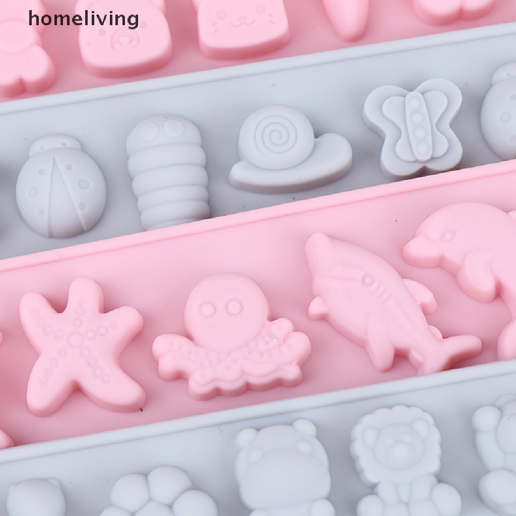 Khuôn Silicone Làm Kẹo / Bánh Hình Động Vật / Trái Cây Mini Dễ Thương