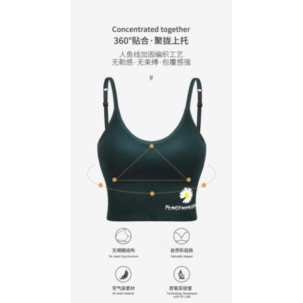 Bra Gym Mẫu Mới Áo Bra Hoa Cúc Tập Gym,yog Siêu Hot 658