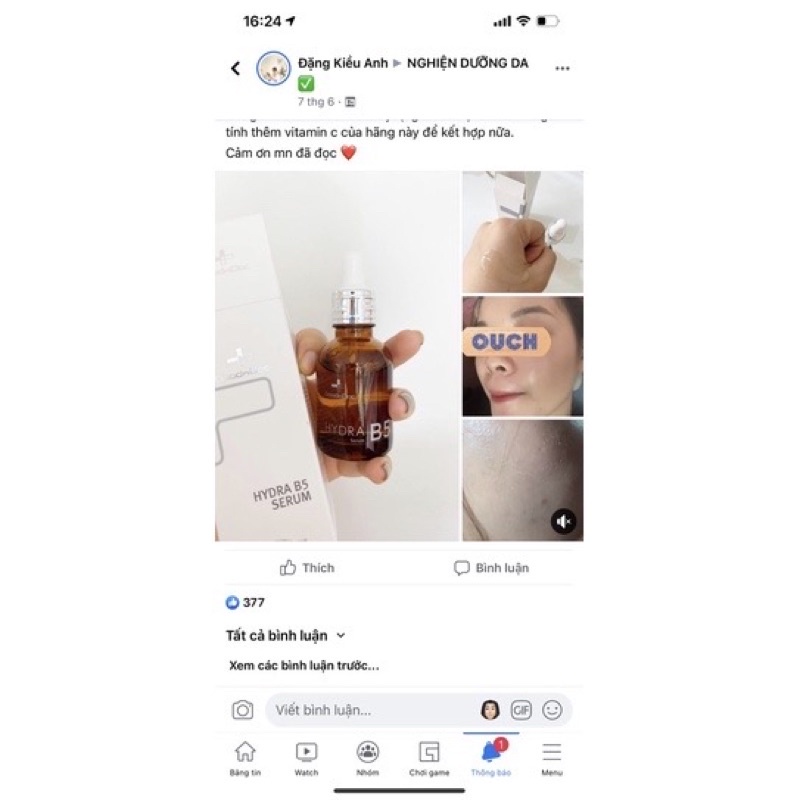 Tinh chất serum dưỡng da b5 Goodndoc ha b5 và Vitamin C -Tiệm Cô Chi PY