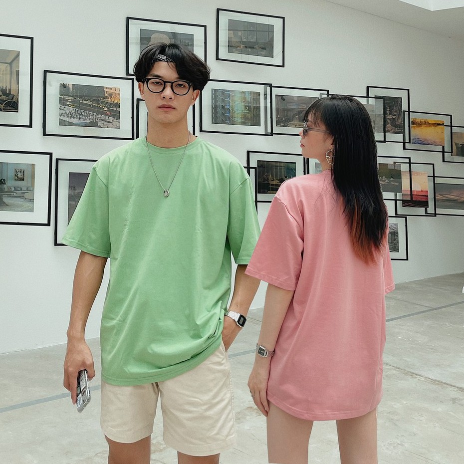 Áo thun 𝑭𝒓𝒆𝒆𝒔𝒉𝒊𝒑 Áo phông tay lỡ Unisex form rộng oversize trơn nam nữ phong cách