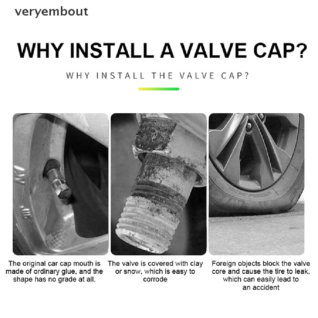 Bộ 4 Nắp Van Lốp Xe Phát Sáng Độc Đáo