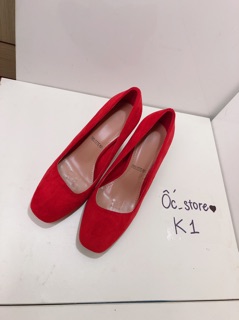 K1: giày gót trụ da lộn 8p