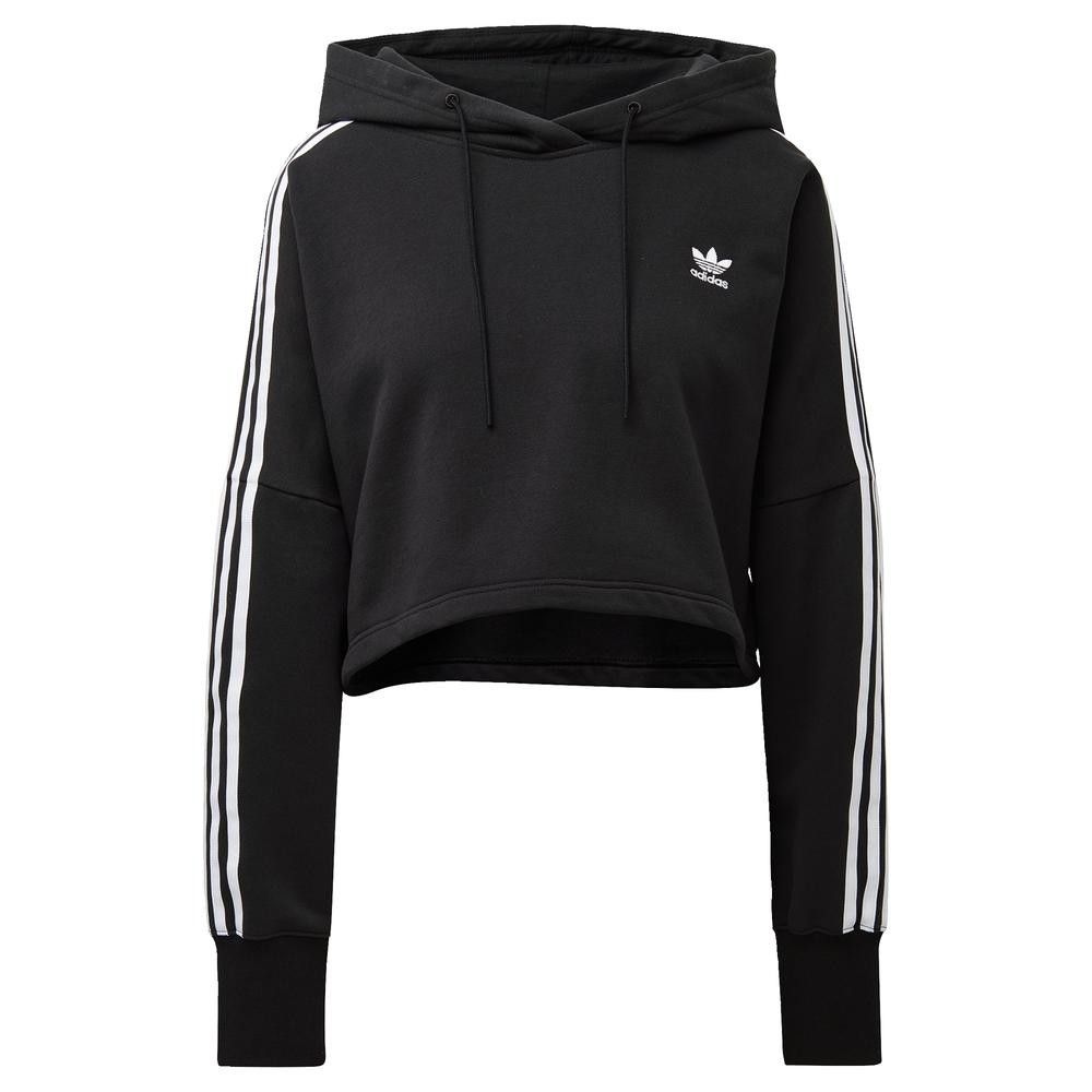 [Mã WABRD8 giảm 150K đơn 1 triệu] Áo hoodie adidas ORIGINALS dáng lửng Nữ Màu đen ED7554