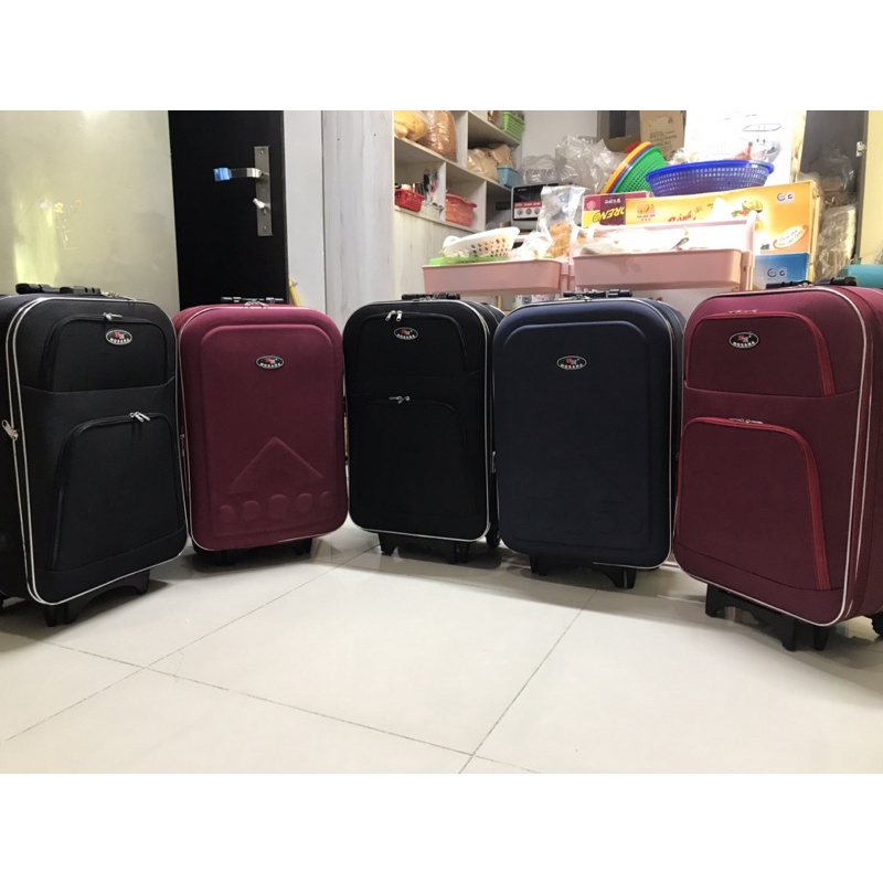 Vali vải bố bền đẹp size 24, 3 bánh, khoá số.