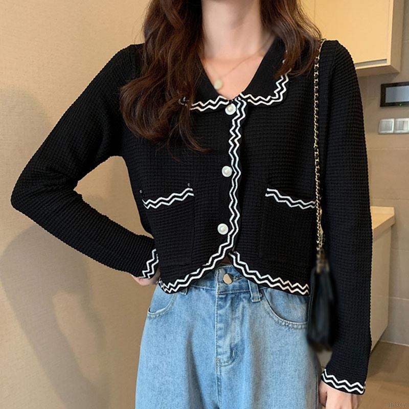 Áo khoác len cardigan nữ dáng dài phong cách Hàn Quốc thanh lịch cho phái nữ