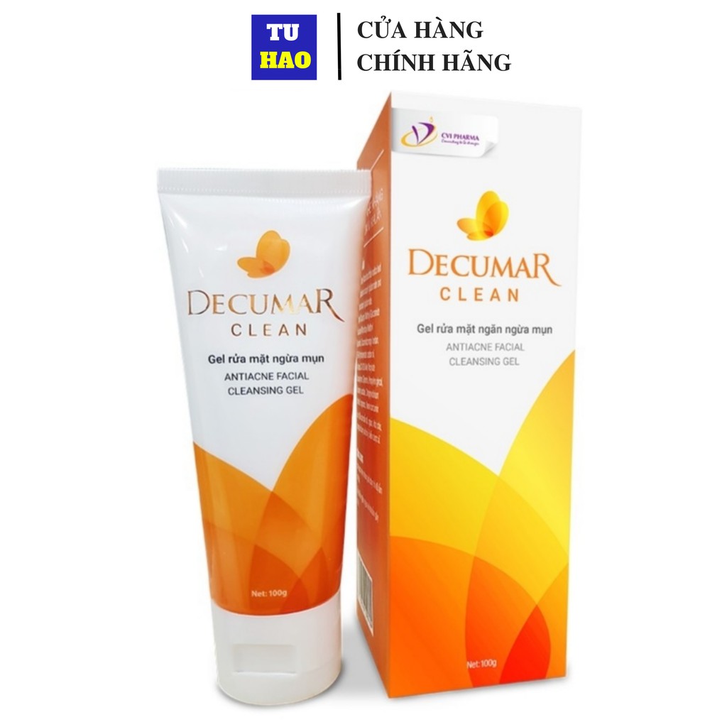 Gel rửa mặt ngừa mụn Decumar Clean 100 gram