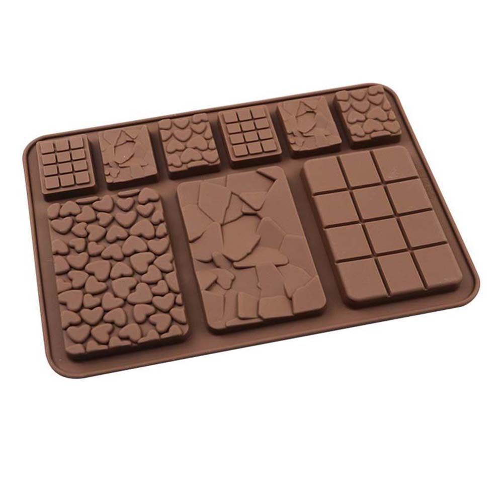 KUNHEV Khuôn silicone làm kẹo/ bánh quy 9 ô hình chữ nhật DIY