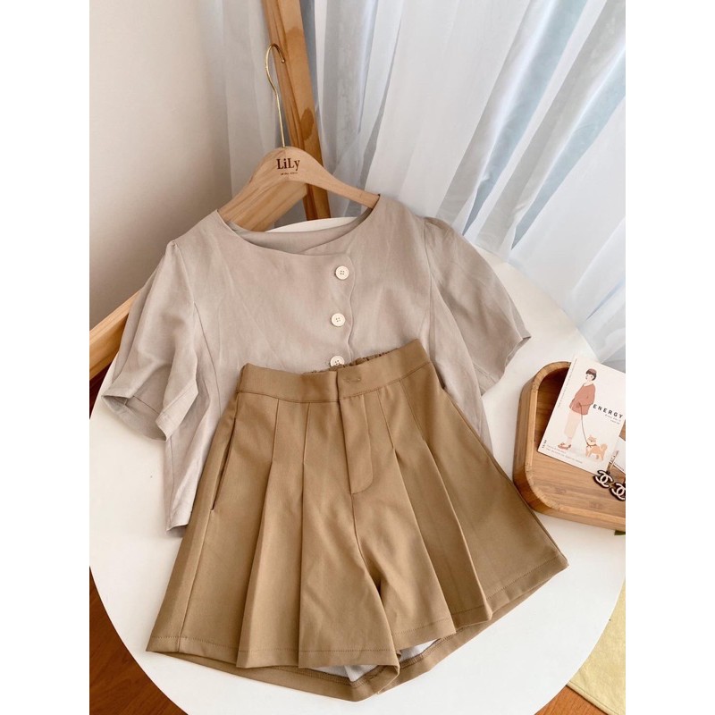 Áo 3 khuy lượn sóng