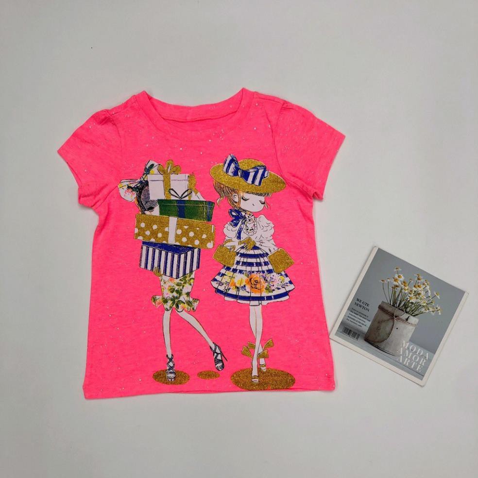 Áo thun cho bé gái, áo phông bé gái chất cotton mềm mát, size 4 - 14 tuổi - BONGKIDS