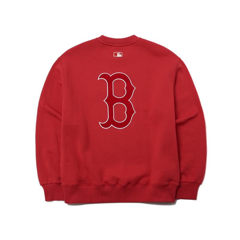 Áo sweater MLB NY dáng rộng lót nhung ấm áp thời trang thu đông cho nam và nữ mtb07