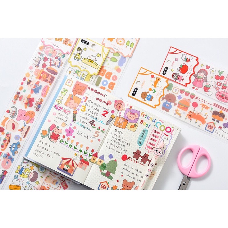 Sticker dài bé gái nhiều mẫu